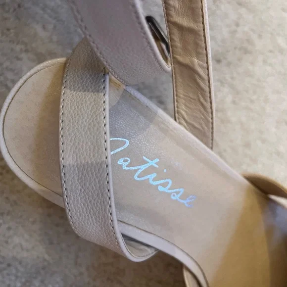 Matisse Nude Tan Closed Toe Wood Clog Sandal 9 - Picture 8 of 9